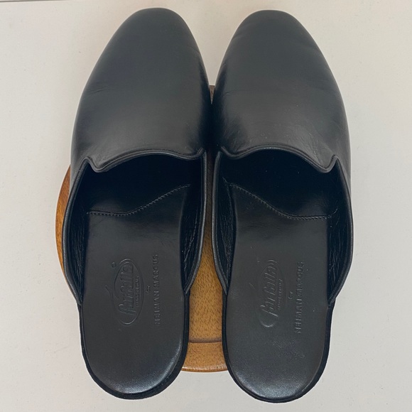 Calzaturificio Farfalla Mens Leather Slipper Black - Picture 3 of 8